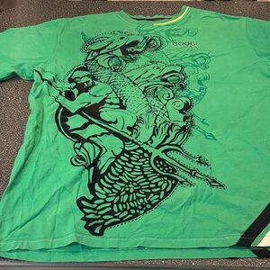 COOGI Green T-shirt with Black Graphic